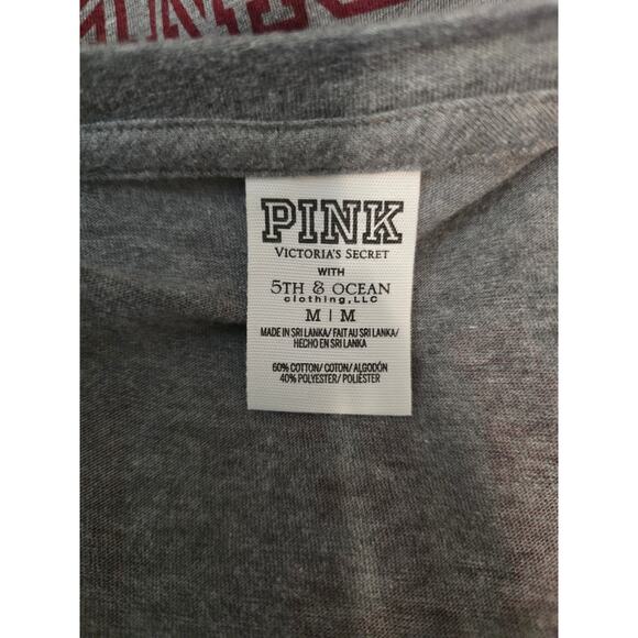 Victoria's Secret Pink ASU Game Day Gray Burgundy Women's T-Shirt M - Picture 3 of 3